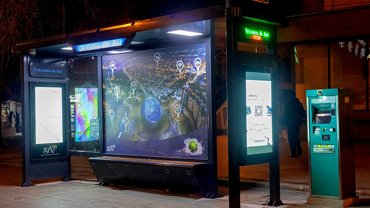 La Galați, prima stație de autobuz „smart”, cu sisteme de monitorizare și recunoaștere facială