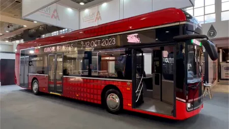 Realizare a industriei românești! Automecanica Mediaș prezintă la Brussels Expo primul autobuz electric produs în țară