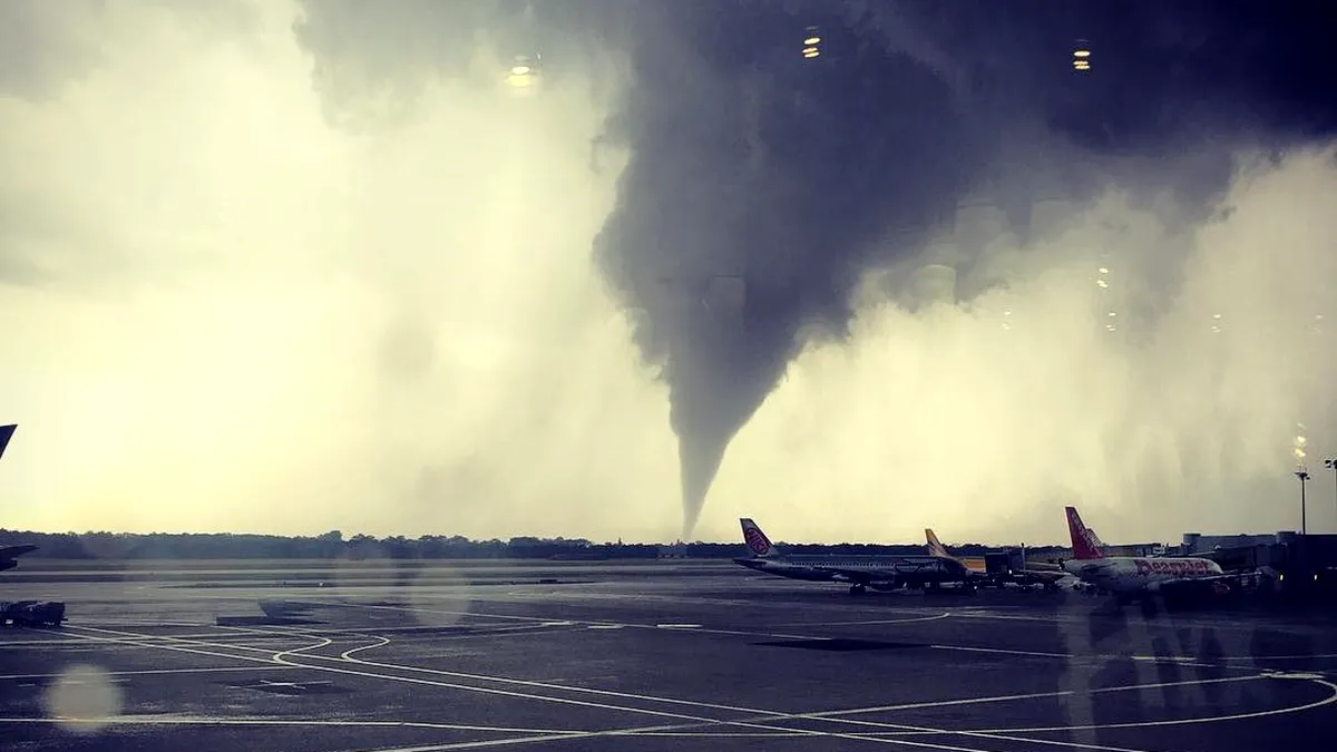<strong>Un avion Austrian Airlines a ratat aterizarea la Iaşi din cauza furtunii</strong>