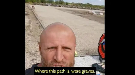 Rușii au ras de pe suprafața pământului un cimitir al mercenarilor Wagner și au turnat beton deasupra