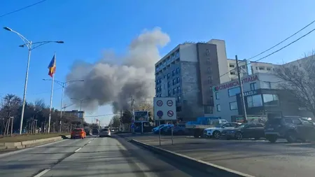 Incendiu puternic la depozitul Black SEA de la intrarea în București