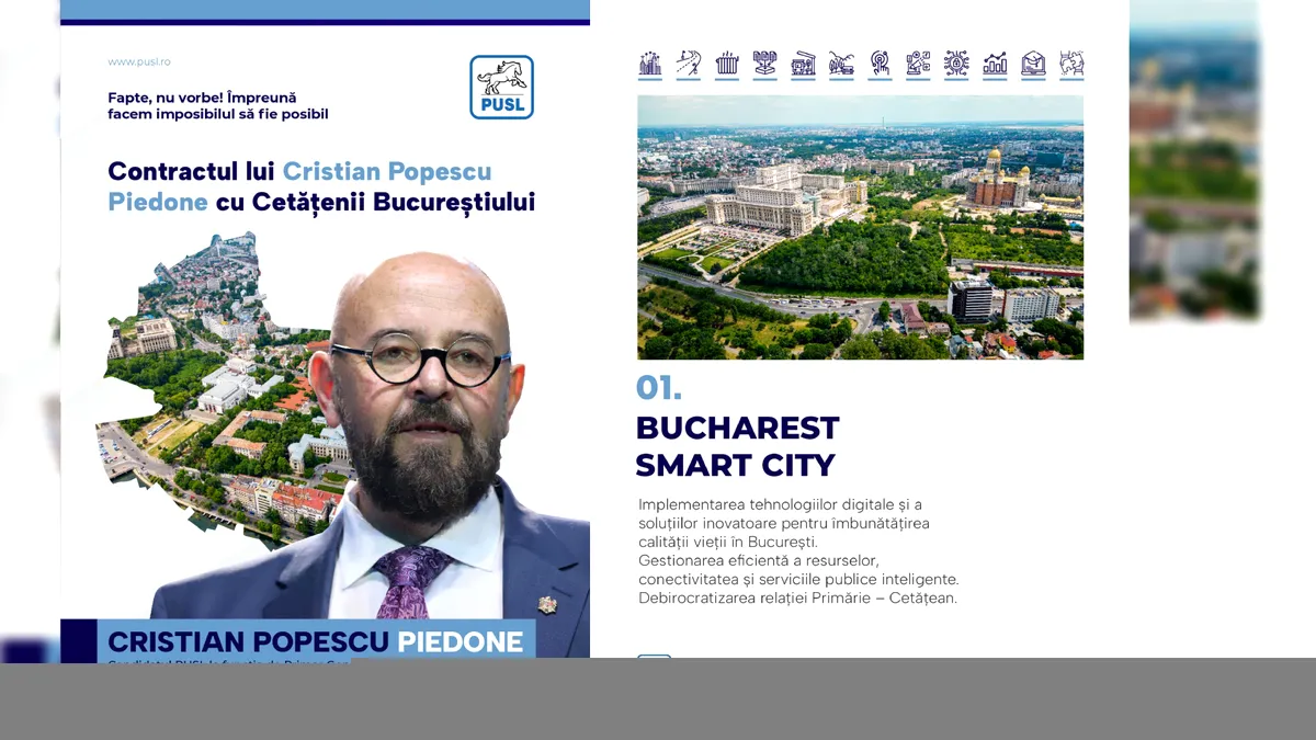 Contractul lui Cristian Popescu Piedone cu cetățenii Bucureștiului: 1. Transformarea în Smart City
