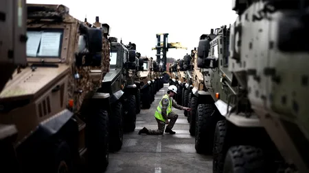 196 de vehicule militare au sosit la Cincu pentru o etapă a celui mai mare exercițiu NATO terestru, aerian și naval