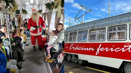 Copiii din căsuțele de tip familial din județul Ilfov, în călătorie cu Tramvaiul Poveștilor de Iarnă