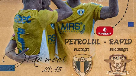 Superliga, etapa a 5-a. Capul de afiș al rundei: Petrolul Ploiești – Rapid