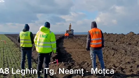 UMB a ridicat cupa! Prima săpătură la un nou lot de autostradă. Are termen strict de predare (VIDEO)