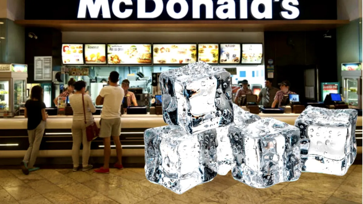 ANPC la McDonald's. ALERTĂ! Cuburi de gheață contaminate cu o substanță periculoasă