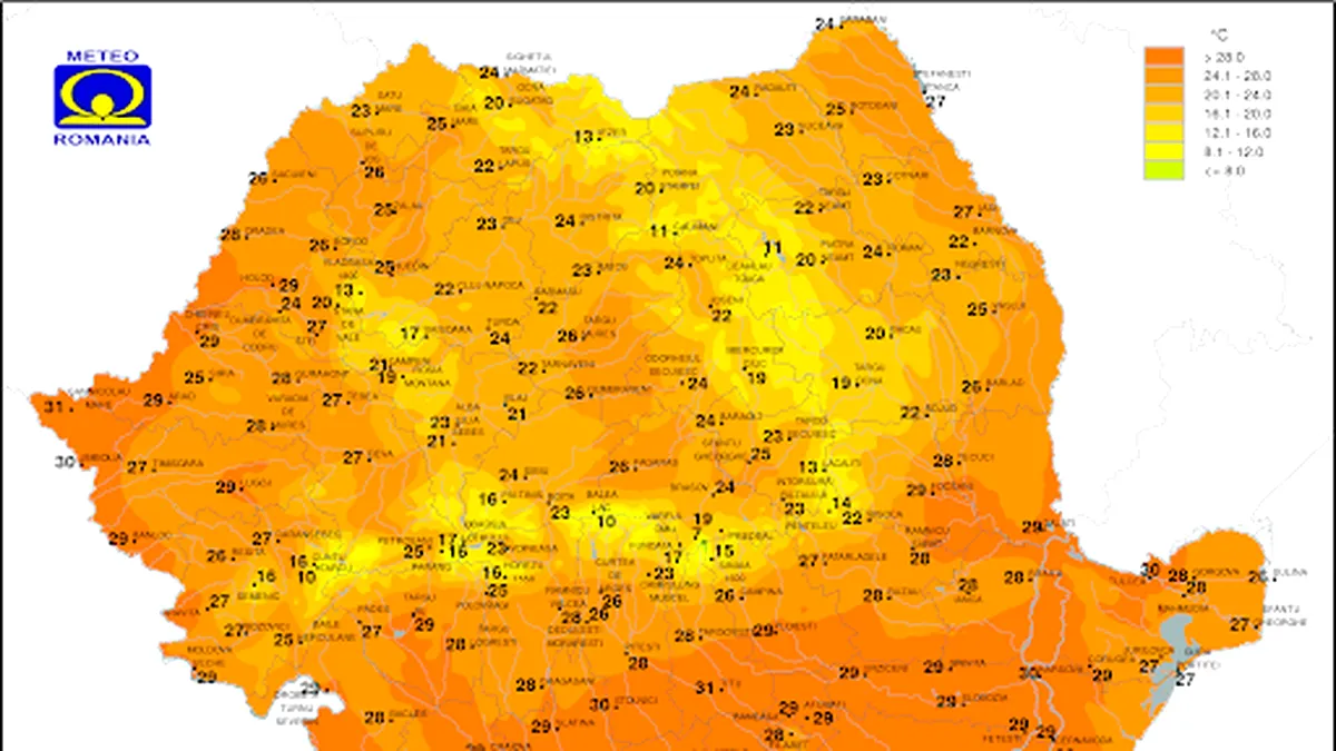 Se anunță ploi în toată țara. În București va fi caniculă
