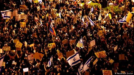 Protest în fața reședinței premierului israelian. Poliția a arestat 11 persoane
