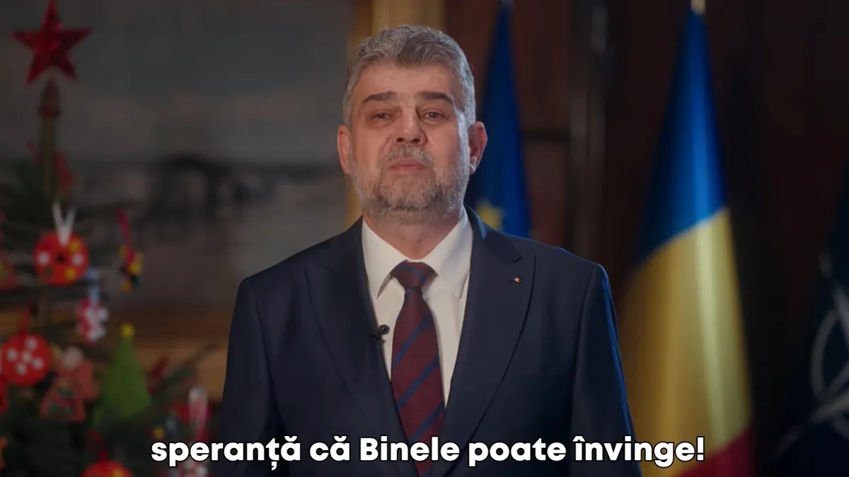 Premierul Marcel Ciolacu îndeamnă la speranță și construirea unei țări ideale, în mesajul său de Crăciun