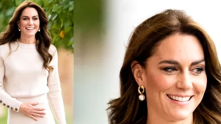 Kate Middleton impresionează într-un compleu tricotat în România. Eleganță regală și rafinament în tricotaje de la Piatra Neamț