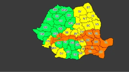 Weekend cu coduri galben și portocaliu. Din cauza vântului, Reactorul 1 Cernavoda a fost decuplat