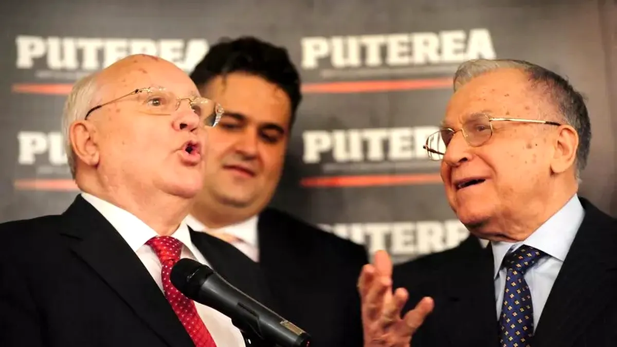 Întâlnire simbolică la București: Iliescu și Gorbaciov, față în față la lansarea ziarului PUTEREA