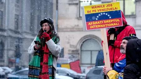 Fiica Elenei Lasconi, la o manifestație pro-Venezuela în Piața Universității