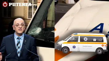 Ambulanță atacată în Cluj de un grup înarmat cu topoare. Șoferul, operat de urgență după ce i-a intrat sticlă în ochi