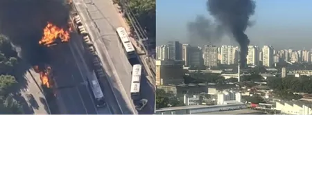 Alertă! Avion prăbușit peste un autobuz. Intervin autoritățile, sunt victime (VIDEO)