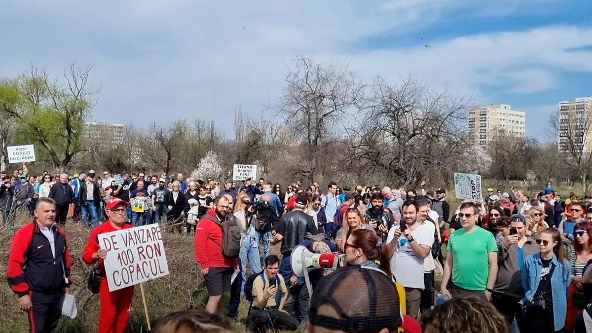 Protest pentru salvarea celor 11 hectare retrocedate în Parcul IOR din Capitală