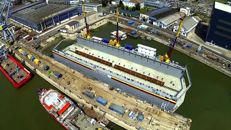 Un mare șantier naval va deveni militar. Acum produce mai mult pentru străini