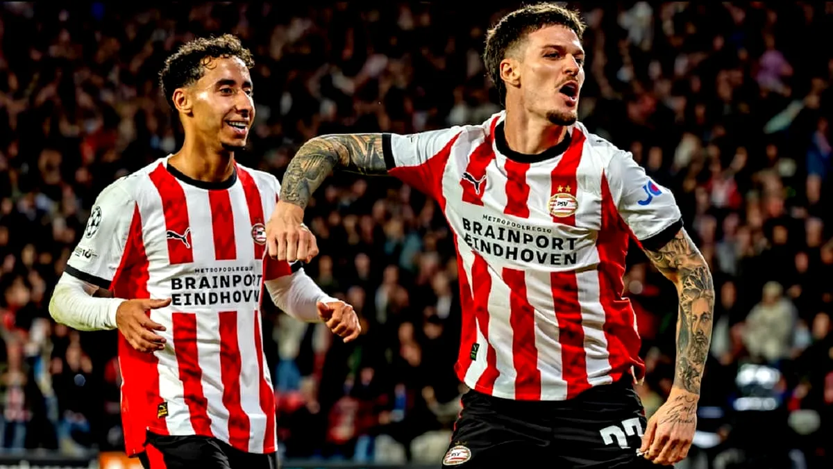 Dennis Man, dublă de senzație pentru PSV în Liga Campionilor. Presa olandeză: „Evoluție fenomenală”
