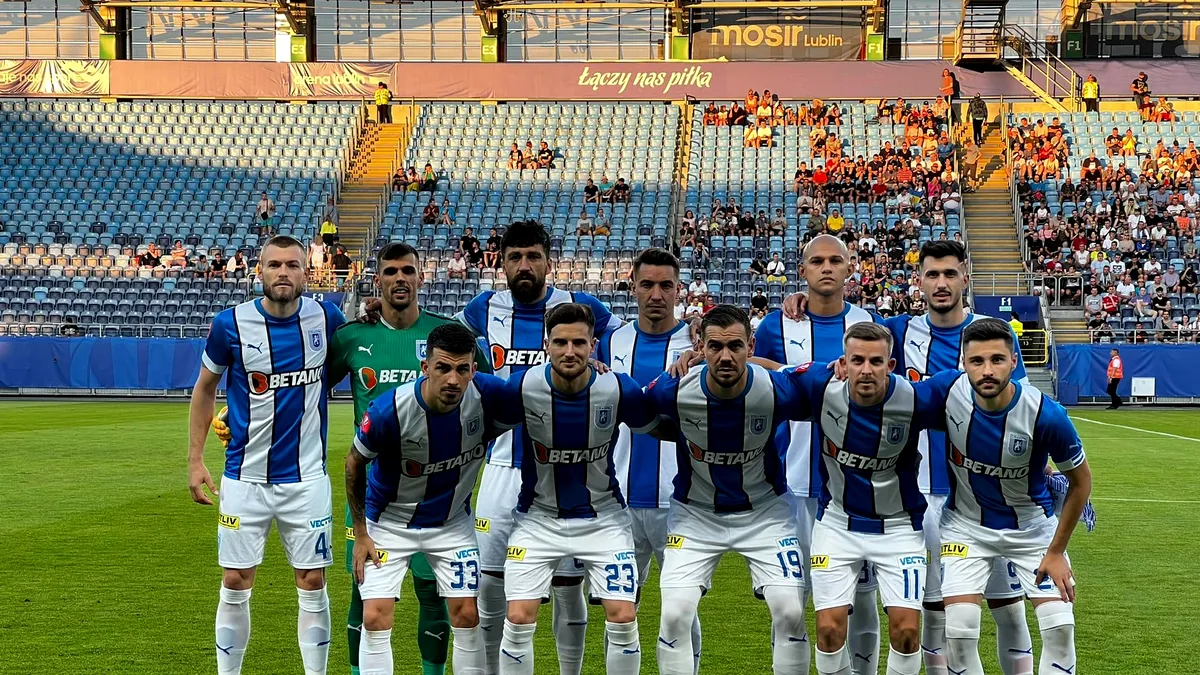 Zoria Luhansk - Universitatea Craiova 1-0, în prima manşă a turului trei preliminar al Conference League. Meci slab al oltenilor (Video)