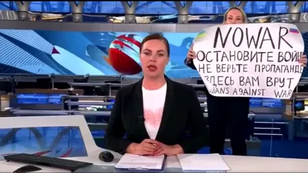 Volodimir Zelenski, impresionat de jurnalista de la televiziunea publică din Rusia care a intrat în emisie cu un mesaj anti-razboi