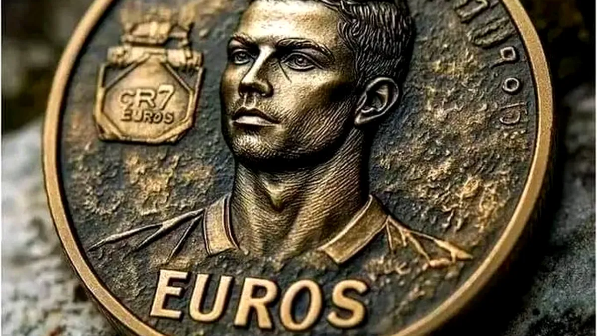 Numismați, săriți ! Se lansează moneda de 7 euro, cu Cristiano Ronaldo. Tirajul este ultra limitat