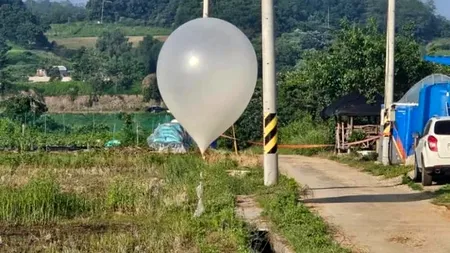 Coreea de Nord lansează din nou baloane cu gunoi în Coreea de Sud