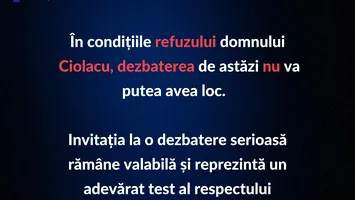 Independentul politic de partid Geoană susține, prin intermediarii din spatele său, că Ciolacu îi întoarce spatele: O dezbatere nu mai poate avea loc!