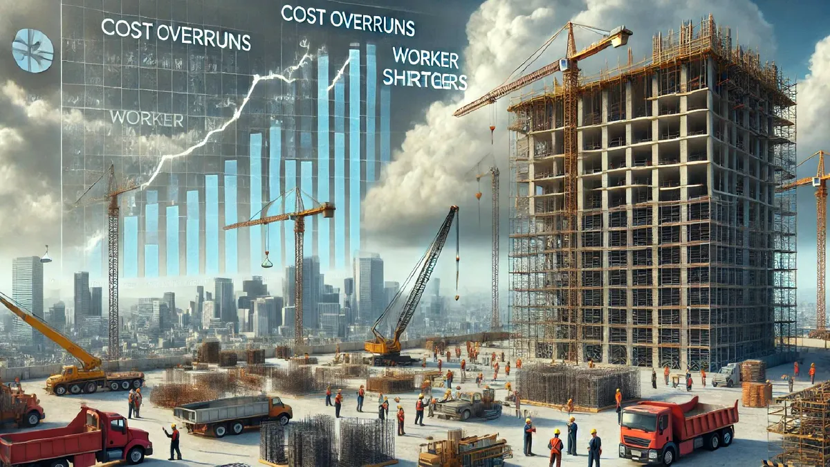 Criza din construcții: Prețuri în creștere, deficit de muncitori și incertitudini financiare