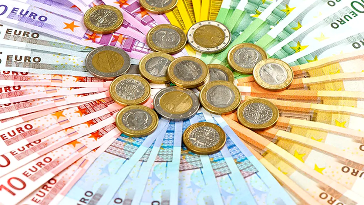 Moneda națională s-a apreciat, miercuri, față de euro, în cotațiile oficiale