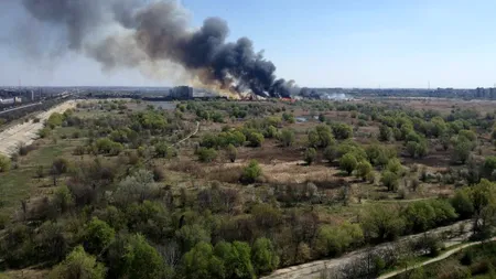Breaking News: Incendiu major de vegetație în Delta Văcărești (Foto-Video)