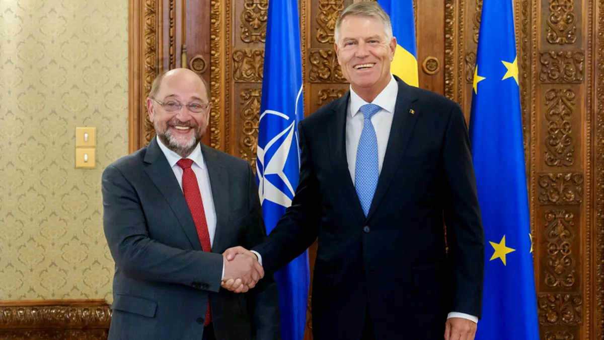 Klaus Iohannis și Martin Schulz au discutat despre noua configurație politică a UE și situația geopolitică