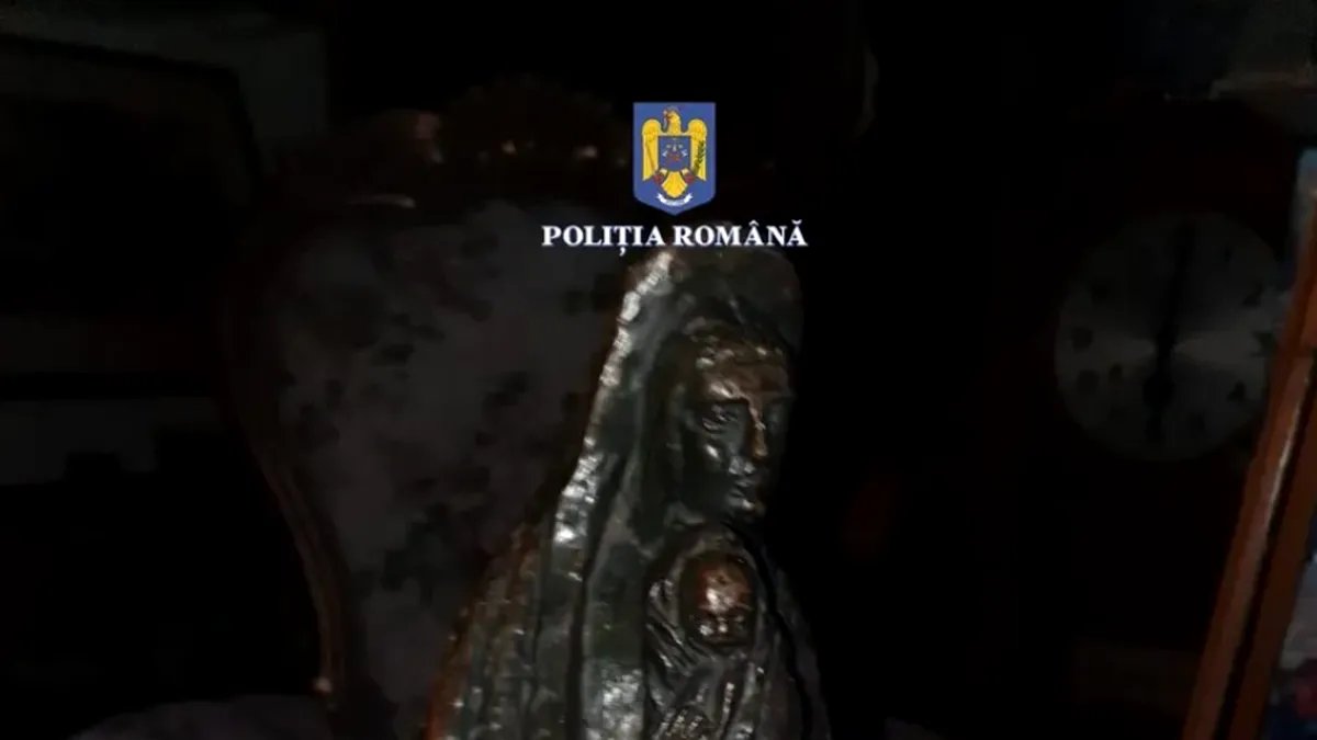 Statuetă din bronz furată din Franța și găsită după 7 ani la Constanța