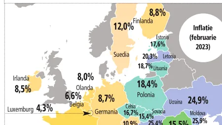 România și țările din estul Europei lovite cel mai puternic de inflație