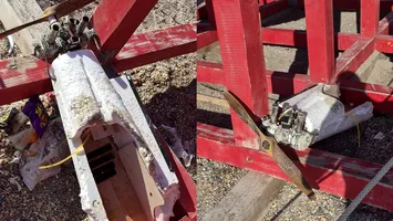 O nouă alertă în Costinești: Turiștii au dat peste un fragment de dronă pe plaja. Echipă SRI la fața locului