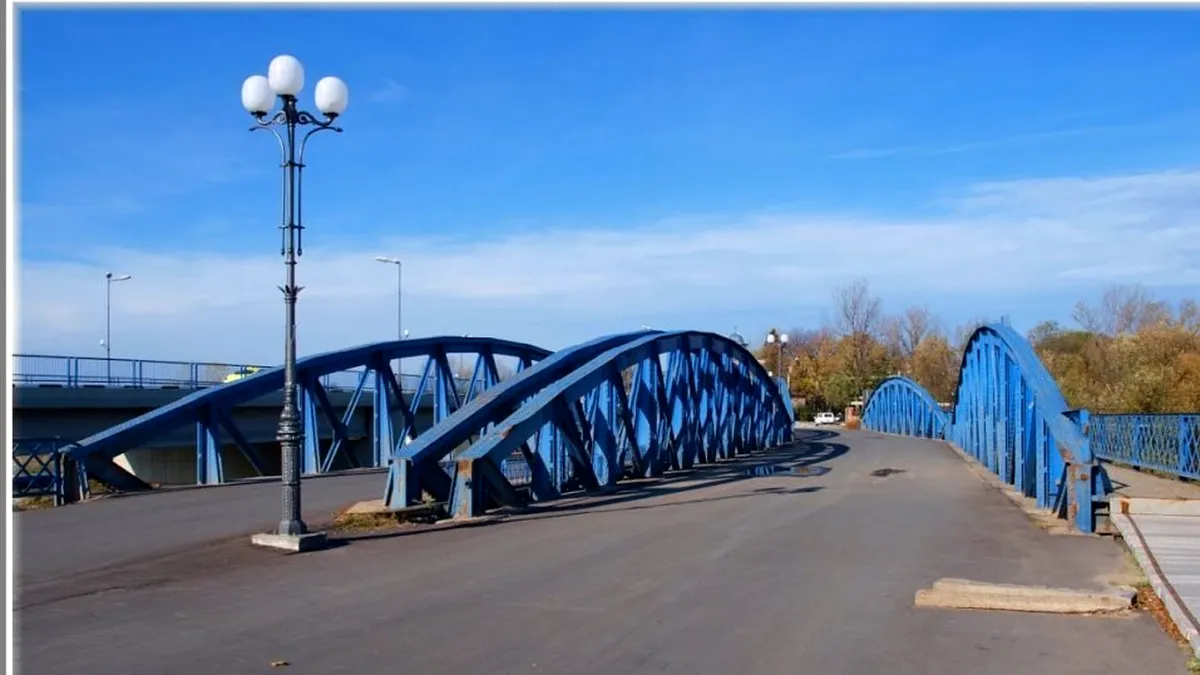 Podul Bizetz din Giurgiu, singurul pod european în curbă
