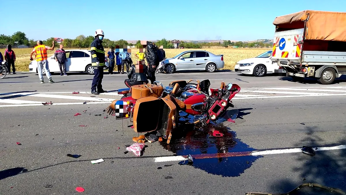 Motociclist bulgar, rănit într-un accident rutier pe DN5