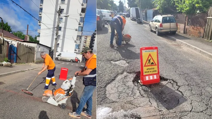 Lucrări de reparații pe strada Bega și strada Vredniciei în Sectorul 5