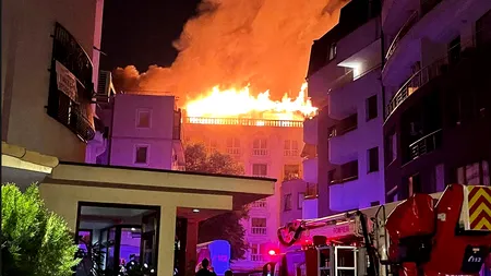 Arde acoperișul complexului rezidențial Persepolis din nordul Capitalei