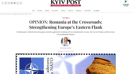 Elena Lasconi își face campanie în Kyiv Post afirmând că România trebuie să se pregătească de război