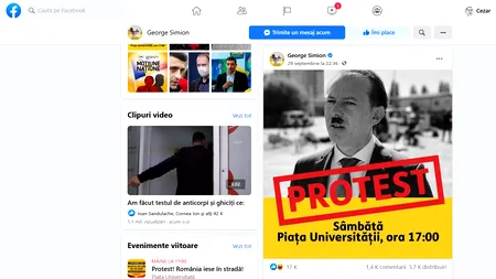 Protest AUR în Piața Universității împotriva guvernului Florin Cîțu