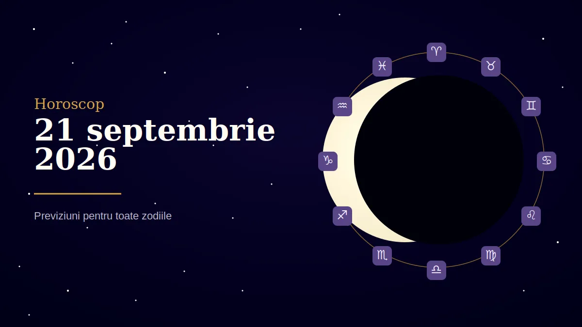 Horoscop luni, 21 septembrie 2026: Zodia care trebuie să evite conflictele
