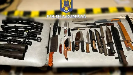 Pornind de la un transport de arme, polițiștii au descoperit un întreg arsenal (VIDEO)