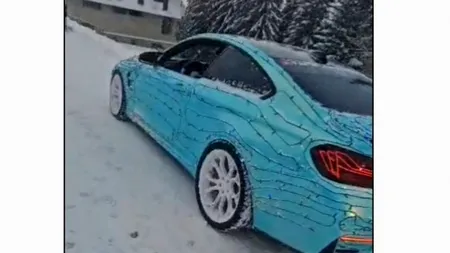 Cu ce amendă s-a ales șoferul din Vâlcea care și-a împodobit BMW-ul cu luminițe