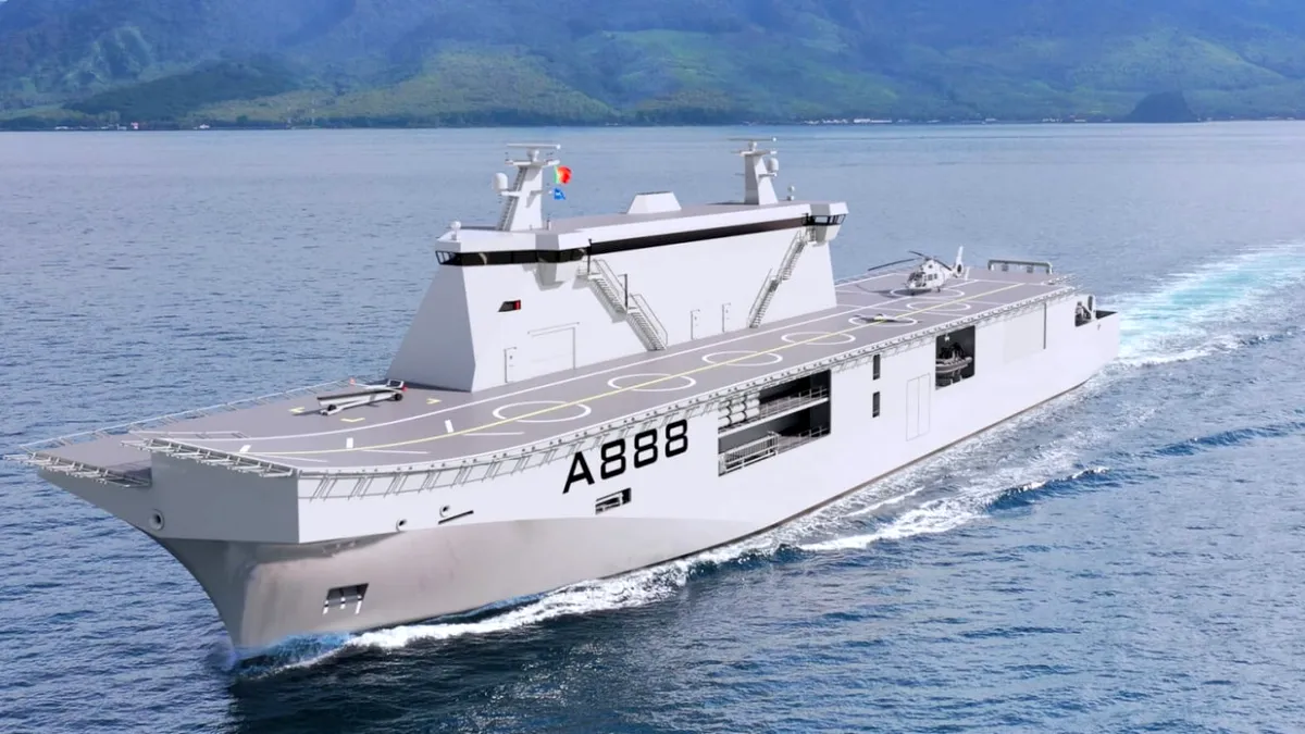 „Damen” Galați construiește un portavion de drone navale pentru Marina Militară a Portugaliei