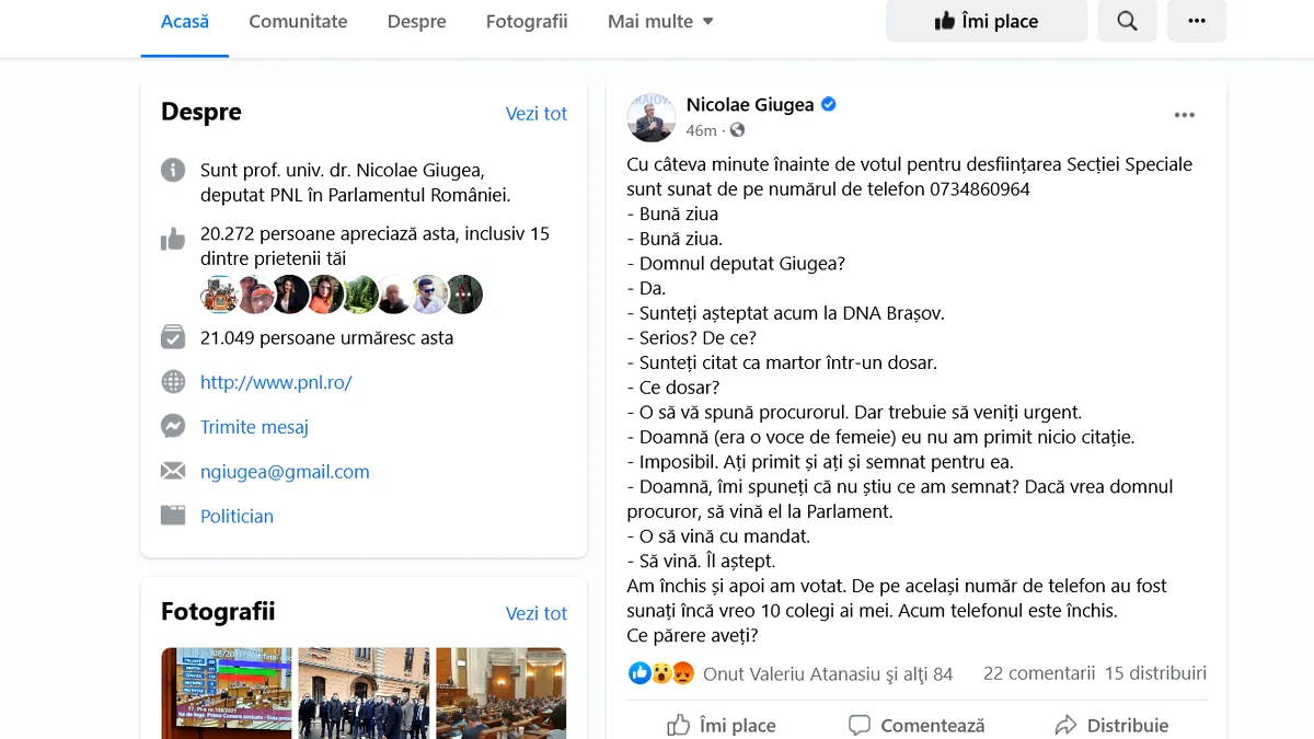 Scandal penal după ce mai mulți deputați au fost chemați în mod fals la DNA, înainte votului pentru desființarea SIIJ