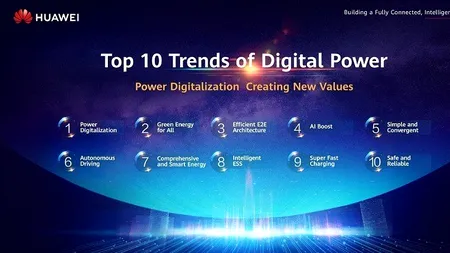 Huawei a lansat Top 10 Tendințe ale Energiei Digitale