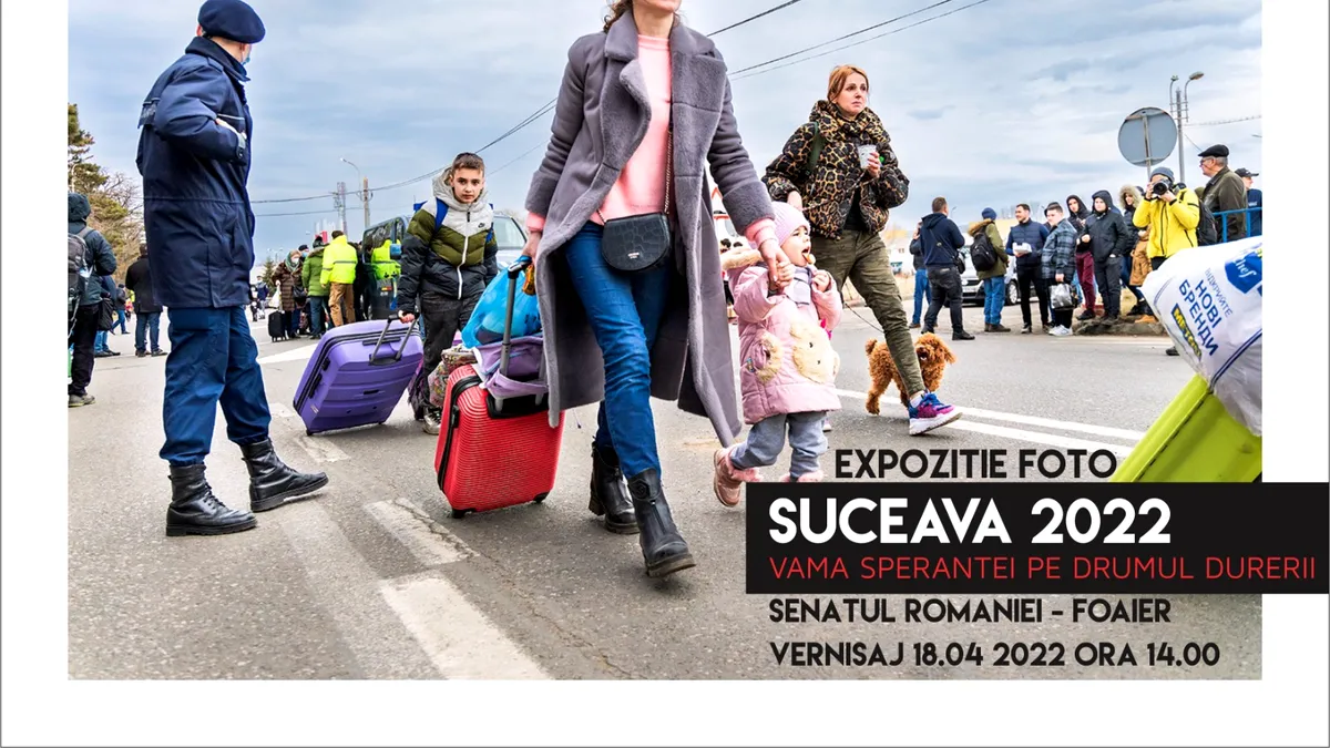 În foaierul sălii de plen a Senatului României: Ucraina în fotografii-mărturie