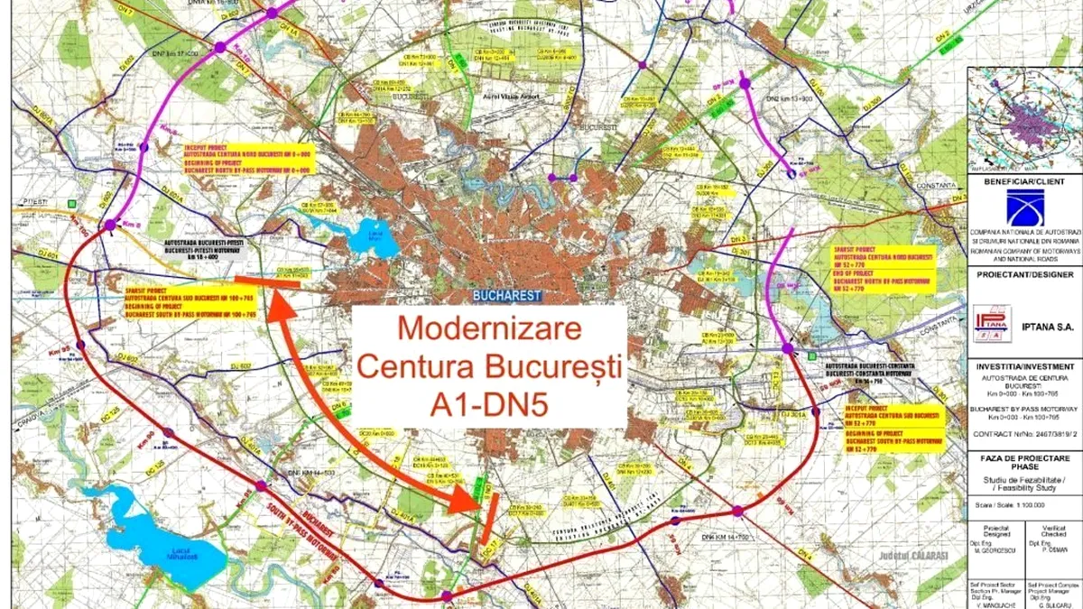 A fost lansată licitația pentru lărgirea centurii Bucureștiului, sectorul de sud-vest