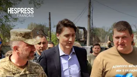 Justin Trudeau a vizitat Ucraina la Irpin, în apropiere de Kiev
